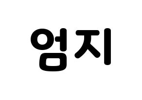 KPOP GFRIEND(여자친구、ジーフレンド) 엄지 (オムジ) 応援ボード・うちわ　韓国語/ハングル文字型紙 通常