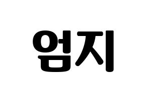 KPOP GFRIEND(여자친구、ジーフレンド) 엄지 (オムジ) コンサート用　応援ボード・うちわ　韓国語/ハングル文字型紙 通常