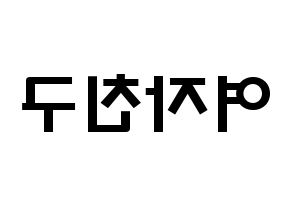 KPOP歌手 GFRIEND(여자친구、ジーフレンド) 応援ボード型紙、うちわ型紙　韓国語/ハングル文字 左右反転