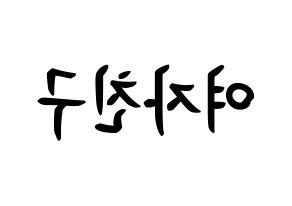 KPOP GFRIEND(여자친구、ジーフレンド) k-pop ボード ハングル表記 言葉 左右反転