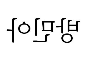 KPOP Girl's Day(걸스데이、ガールズデイ) 민아 (ミナ) 応援ボード・うちわ　韓国語/ハングル文字型紙 左右反転