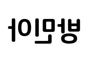 KPOP Girl's Day(걸스데이、ガールズデイ) 민아 (パン・ミナ, ミナ) k-pop アイドル名前　ボード 言葉 左右反転