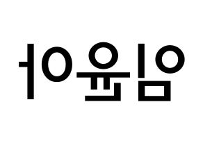 KPOP Girls' Generation(소녀시대、少女時代) 윤아 (イム・ユナ, ユナ) 無料サイン会用、イベント会用応援ボード型紙 左右反転