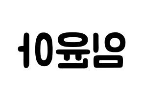 KPOP Girls' Generation(소녀시대、少女時代) 윤아 (イム・ユナ, ユナ) 応援ボード、うちわ無料型紙、応援グッズ 左右反転