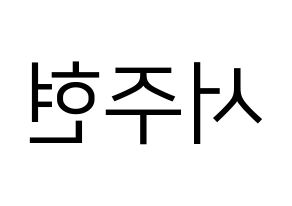 KPOP Girls' Generation(소녀시대、少女時代) 서현 (ソヒョン) プリント用応援ボード型紙、うちわ型紙　韓国語/ハングル文字型紙 左右反転