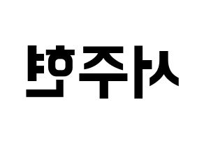 KPOP Girls' Generation(소녀시대、少女時代) 서현 (ソヒョン) k-pop アイドル名前 ファンサボード 型紙 左右反転
