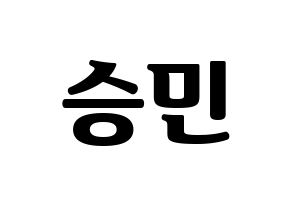 KPOP Golden Child(골든차일드、ゴールデン・チャイルド) 배승민 (スンミン) コンサート用　応援ボード・うちわ　韓国語/ハングル文字型紙 通常