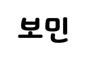 KPOP Golden Child(골든차일드、ゴールデン・チャイルド) 최보민 (ボミン) 応援ボード・うちわ　韓国語/ハングル文字型紙 通常