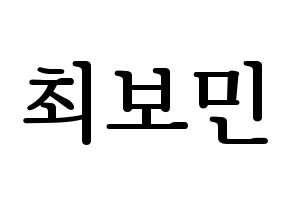 KPOP Golden Child(골든차일드、ゴールデン・チャイルド) 최보민 (ボミン) プリント用応援ボード型紙、うちわ型紙　韓国語/ハングル文字型紙 通常