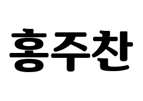 KPOP Golden Child(골든차일드、ゴールデン・チャイルド) 홍주찬 (ジュチャン) コンサート用　応援ボード・うちわ　韓国語/ハングル文字型紙 通常