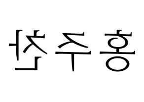 KPOP Golden Child(골든차일드、ゴールデン・チャイルド) 홍주찬 (ジュチャン) 応援ボード・うちわ　韓国語/ハングル文字型紙 左右反転