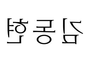 KPOP Golden Child(골든차일드、ゴールデン・チャイルド) 김동현 (ドンヒョン) 応援ボード・うちわ　韓国語/ハングル文字型紙 左右反転