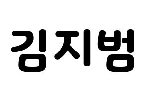KPOP Golden Child(골든차일드、ゴールデン・チャイルド) 김지범 (ジボム) 応援ボード・うちわ　韓国語/ハングル文字型紙 通常