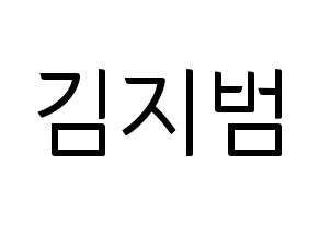 KPOP Golden Child(골든차일드、ゴールデン・チャイルド) 김지범 (ジボム) コンサート用　応援ボード・うちわ　韓国語/ハングル文字型紙 通常