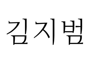 KPOP Golden Child(골든차일드、ゴールデン・チャイルド) 김지범 (ジボム) 応援ボード・うちわ　韓国語/ハングル文字型紙 通常