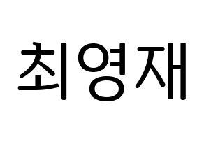 KPOP GOT7(갓세븐、ガットセブン) 영재 (ヨンジェ) プリント用応援ボード型紙、うちわ型紙　韓国語/ハングル文字型紙 通常