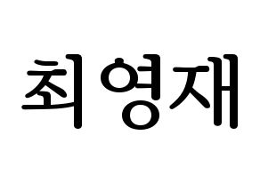 KPOP GOT7(갓세븐、ガットセブン) 영재 (ヨンジェ) プリント用応援ボード型紙、うちわ型紙　韓国語/ハングル文字型紙 通常