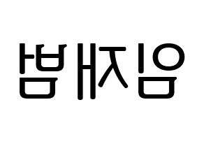 KPOP GOT7(갓세븐、ガットセブン) JB (JB) プリント用応援ボード型紙、うちわ型紙　韓国語/ハングル文字型紙 左右反転