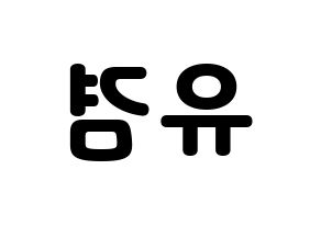 KPOP GOT7(갓세븐、ガットセブン) 유겸  (ユギョム) 応援ボード・うちわ　韓国語/ハングル文字型紙 左右反転