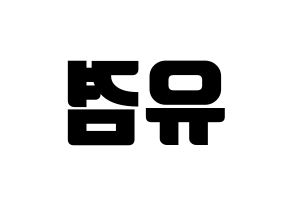 KPOP GOT7(갓세븐、ガットセブン) 유겸  (ユギョム) コンサート用　応援ボード・うちわ　韓国語/ハングル文字型紙 左右反転