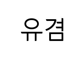 KPOP GOT7(갓세븐、ガットセブン) 유겸  (ユギョム) コンサート用　応援ボード・うちわ　韓国語/ハングル文字型紙 通常