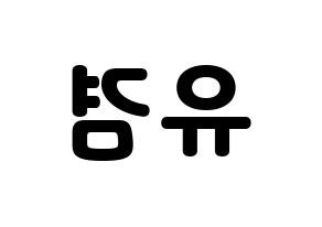 KPOP GOT7(갓세븐、ガットセブン) 유겸  (ユギョム) 応援ボード・うちわ　韓国語/ハングル文字型紙 左右反転