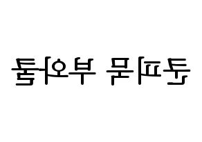 KPOP GOT7(갓세븐、ガットセブン) 뱀뱀 (ベンベン) プリント用応援ボード型紙、うちわ型紙　韓国語/ハングル文字型紙 左右反転