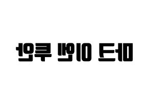 KPOP GOT7(갓세븐、ガットセブン) 마크 (マーク) コンサート用　応援ボード・うちわ　韓国語/ハングル文字型紙 左右反転