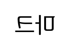 KPOP GOT7(갓세븐、ガットセブン) 마크 (マーク) プリント用応援ボード型紙、うちわ型紙　韓国語/ハングル文字型紙 左右反転