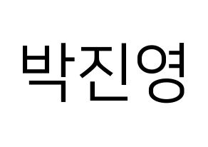 KPOP GOT7(갓세븐、ガットセブン) 진영 (ジニョン) プリント用応援ボード型紙、うちわ型紙　韓国語/ハングル文字型紙 通常