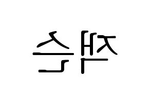 KPOP GOT7(갓세븐、ガットセブン) 잭슨 (ジャクソン) 応援ボード・うちわ　韓国語/ハングル文字型紙 左右反転