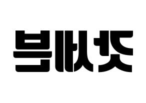 無料 KPOP GOT7(갓세븐、ガットセブン) ハングルボード型紙、ハングルうちわ型紙 左右反転