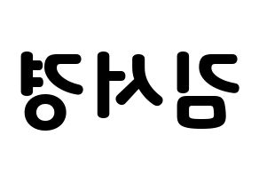 KPOP GWSN(공원소녀、公園少女) 서경 (ソギョン) 応援ボード・うちわ　韓国語/ハングル文字型紙 左右反転