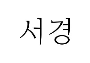 KPOP GWSN(공원소녀、公園少女) 서경 (ソギョン) 応援ボード・うちわ　韓国語/ハングル文字型紙 通常