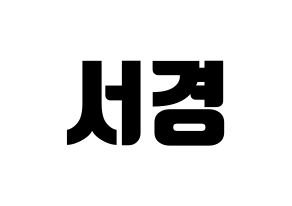 KPOP GWSN(공원소녀、公園少女) 서경 (ソギョン) コンサート用　応援ボード・うちわ　韓国語/ハングル文字型紙 通常