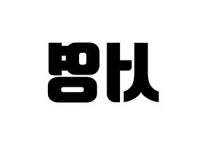 KPOP GWSN(공원소녀、公園少女) 앤 (エン) コンサート用　応援ボード・うちわ　韓国語/ハングル文字型紙 左右反転