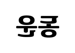KPOP Highlight(하이라이트、ハイライト) 손동운 (ソン・ドンウン) コンサート用　応援ボード・うちわ　韓国語/ハングル文字型紙 左右反転