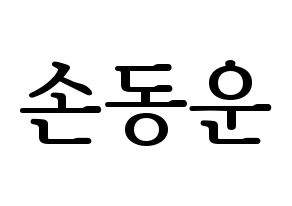 KPOP Highlight(하이라이트、ハイライト) 손동운 (ソン・ドンウン) プリント用応援ボード型紙、うちわ型紙　韓国語/ハングル文字型紙 通常