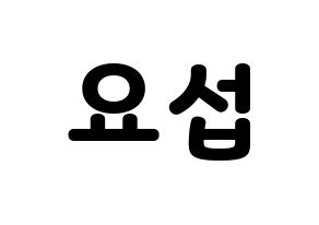 KPOP Highlight(하이라이트、ハイライト) 양요섭 (ヤン・ヨソプ) 応援ボード・うちわ　韓国語/ハングル文字型紙 通常