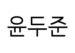KPOP Highlight(하이라이트、ハイライト) 윤두준 (ユン・ドゥジュン) コンサート用　応援ボード・うちわ　韓国語/ハングル文字型紙 通常
