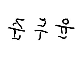 KPOP Highlight(하이라이트、ハイライト) 윤두준 (ユン・ドゥジュン, ユン・ドゥジュン) k-pop アイドル名前　ボード 言葉 左右反転