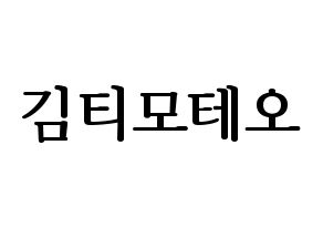 KPOP HOTSHOT(핫샷、ホットショット) 티모테오 (ティモテオ) プリント用応援ボード型紙、うちわ型紙　韓国語/ハングル文字型紙 通常