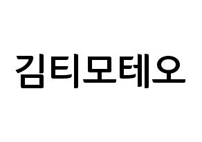 KPOP HOTSHOT(핫샷、ホットショット) 티모테오 (ティモテオ) k-pop アイドル名前 ファンサボード 型紙 通常
