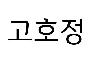 KPOP HOTSHOT(핫샷、ホットショット) 호정 (ホジョン) プリント用応援ボード型紙、うちわ型紙　韓国語/ハングル文字型紙 通常