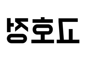 KPOP HOTSHOT(핫샷、ホットショット) 호정 (ホジョン) 名前 応援ボード 作り方 左右反転