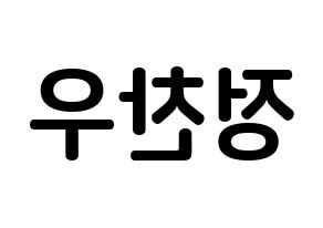 KPOP iKON(아이콘、アイコン) 정찬우 (チョン・チャヌ, CHAN) k-pop アイドル名前　ボード 言葉 左右反転