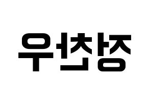 KPOP iKON(아이콘、アイコン) 정찬우 (CHAN) k-pop アイドル名前 ファンサボード 型紙 左右反転