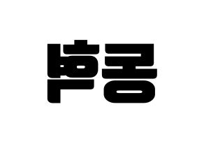 KPOP iKON(아이콘、アイコン) 김동혁 (DK) コンサート用　応援ボード・うちわ　韓国語/ハングル文字型紙 左右反転