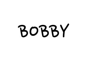 KPOP iKON(아이콘、アイコン) BOBBY (BOBBY) 応援ボード ハングル 型紙  通常