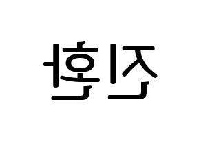 KPOP iKON(아이콘、アイコン) 김진환 (JAY) プリント用応援ボード型紙、うちわ型紙　韓国語/ハングル文字型紙 左右反転